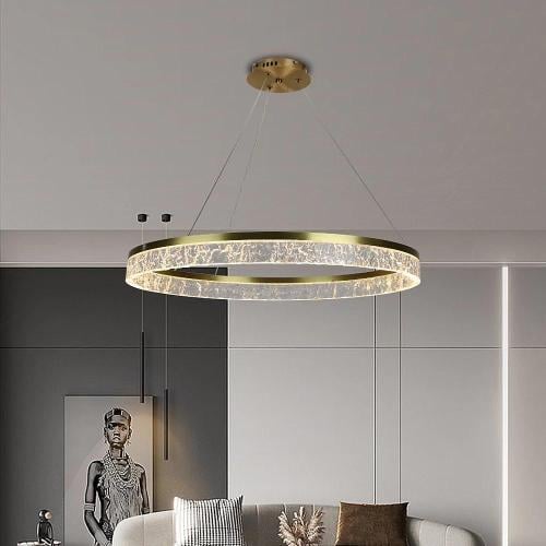 ثريا مودرن ذهبي زيتي 3 اضاءات 42 واط قطر 100 سم