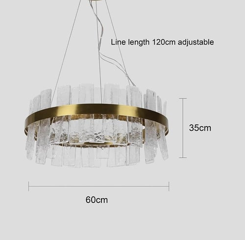 ثريا مودرن ذهبي لون الإنارة 3 إضاءات قطر 60 سم 42...