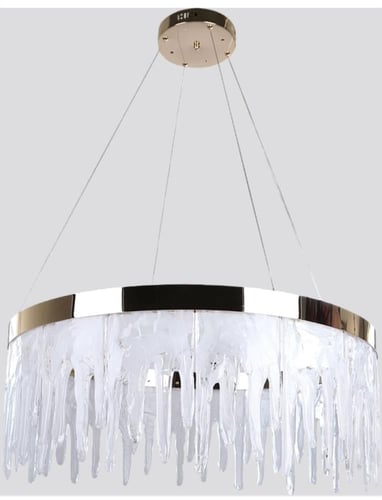 ثريا مودرن ذهبي فاخر لون الإنارة أصفر 75 واط قطر 8...