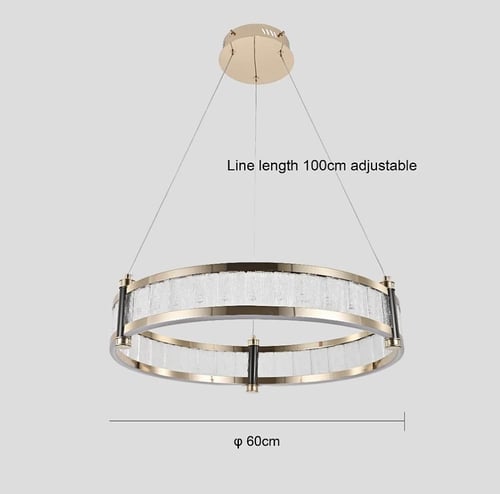 ثريا مودرن ذهبي لون الإنارة 3 إضاءات قطر 60 سم 42...