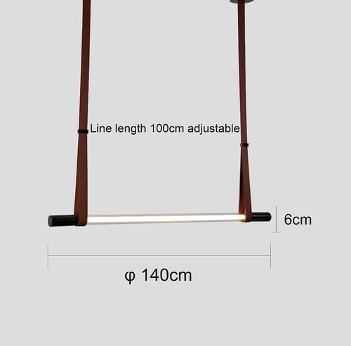 نجف مودرن أسود إضاءة أصفر 18 واط قطر 140 سم