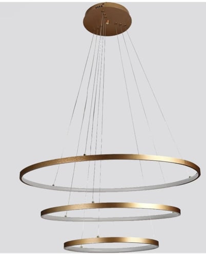 نجف مودرن ذهبي 3 حلقات الإنارة 3 إضاءات قطر 40*60*...