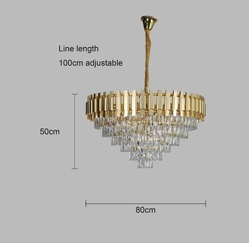 ثريا كريستال ذهبي قطر 80 سم