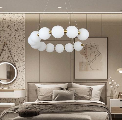 نجف مودرن ذهبي الإنارة 3 إضاءات قطر 60 سم 20 واط