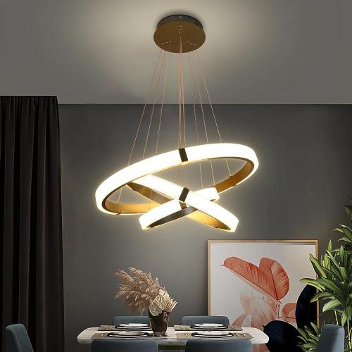 نجف مودرن رمادي 3حلقات 3 اضاءات 225 واط