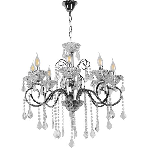 ثريا شمعدان فضي فاخر 8 لمبات