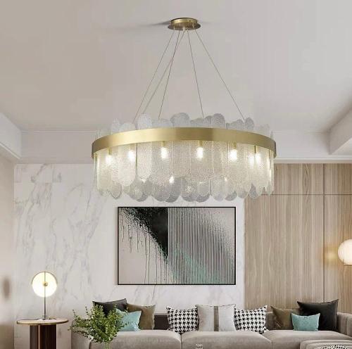 ثريا مودرن بحزام ذهبي قطر 80 سم