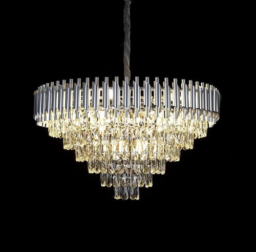 ثريا كريستال فضي قطر 80 سم