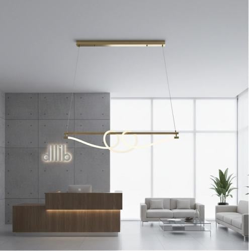 نجف مودرن ذهبي إضاءة أصفر