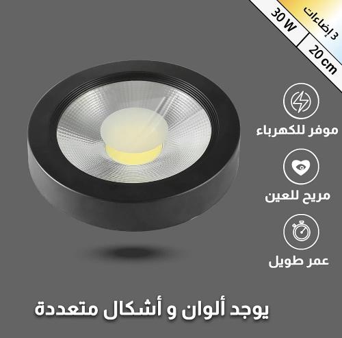 كشاف لطش لون 3اضاءات 20 سم 30 واط
