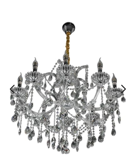 ثريا شمعدان فضي فاخر فضي قطر 80 سم