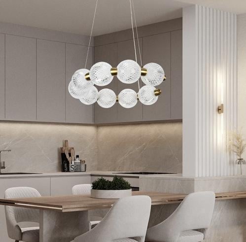 ثريا مودرن ذهبي لون الإنارة 3 إضاءات قطر 40 سم 15...