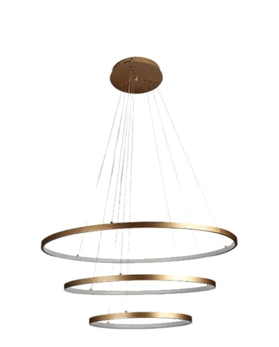 نجف مودرن ذهبي 3 حلقات الإنارة 3 إضاءات قطر 40*60*...