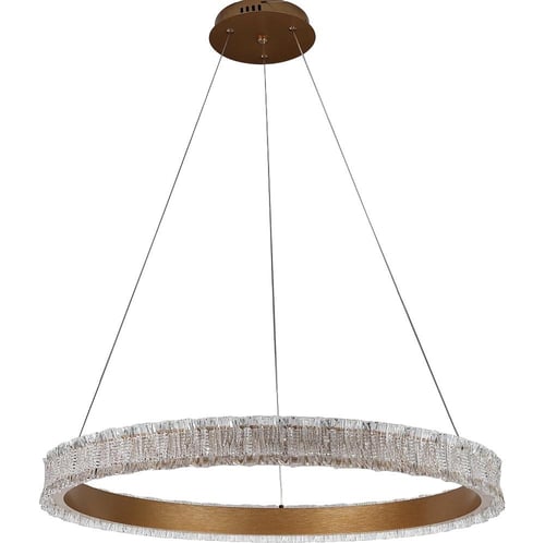 ثريا مودرن ذهبي مع لون إنارة أصفر 30 واط قطر 40 سم