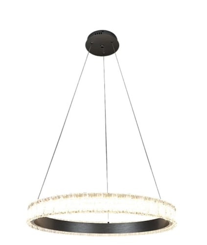 ثريا مودرن فضي مع لون إنارة أصفر 30 واط قطر 40 سم