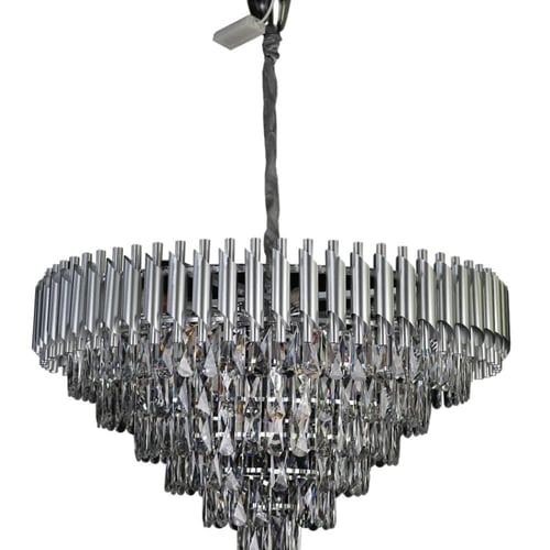 ثريا كريستال فضي قطر 80 سم