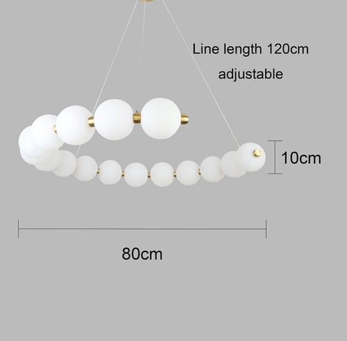 نجف مودرن ذهبي الإنارة 3 إضاءات قطر 80 سم 30 واط