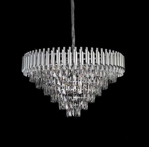 ثريا كريستال فضي قطر 80 سم