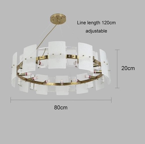 ثريا مودرن ذهبي فاخر قطر 80 سم