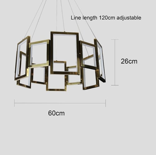 ثريا مودرن ذهبي لون الإنارة أصفر قطر 60 سم 125 واط
