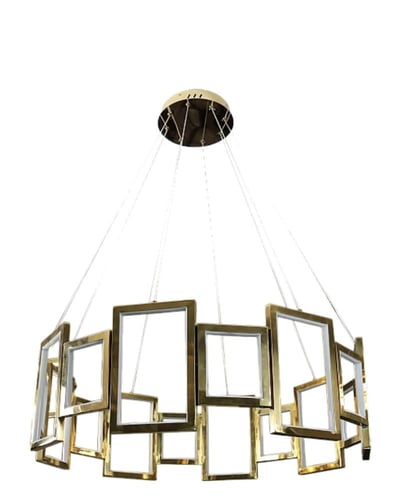 ثريا مودرن ذهبي لون الإنارة أصفر قطر 80 سم 135 واط