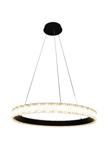 ثريا مودرن أسود مع لون إنارة أصفر 30 واط قطر 40 سم