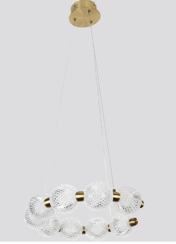 ثريا مودرن ذهبي لون الإنارة 3 إضاءات قطر 40 سم 15...