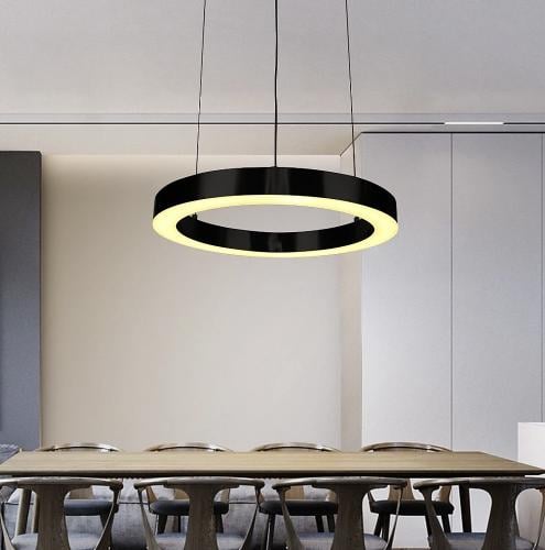 نجف مودرن أسود مع لون إنارة أصفر 36 واط قطر 50 سم