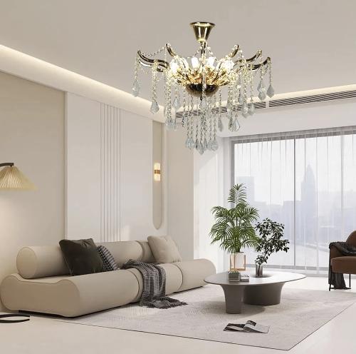 ثريا شمعدان ذهبي فاخر قطر 90 سم