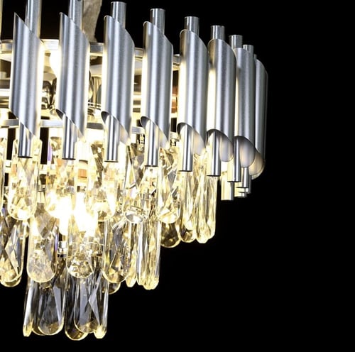 ثريا كريستال فضي قطر 40 سم