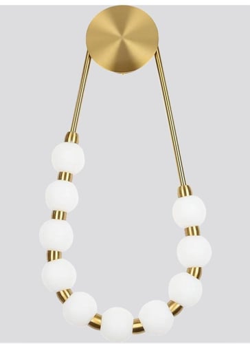 ابليك جداري مودرن ذهبي فاخر على شكل عقد 3 إضاءات 1...