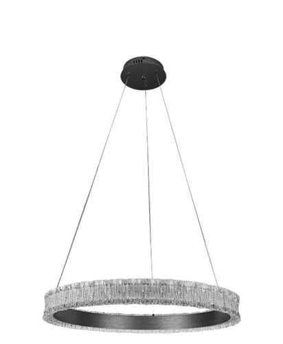 ثريا مودرن فضي مع لون إنارة أصفر 30 واط قطر 40 سم