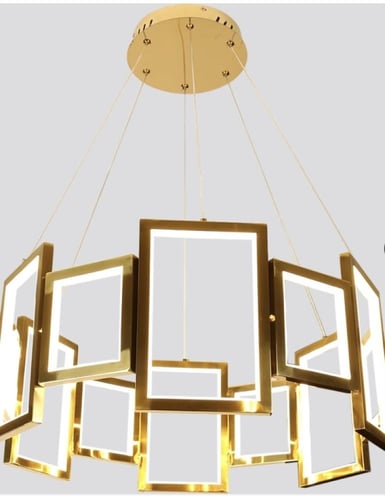 ثريا مودرن ذهبي لون الإنارة أصفر قطر 60 سم 125 واط