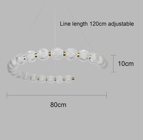 ثريا مودرن ذهبي لون الإنارة 3 إضاءات قطر 80 سم 30...