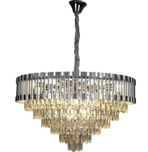 ثريا كريستال فضي قطر 80 سم