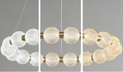 ثريا مودرن ذهبي لون الإنارة 3 إضاءات قطر 80 سم 36...