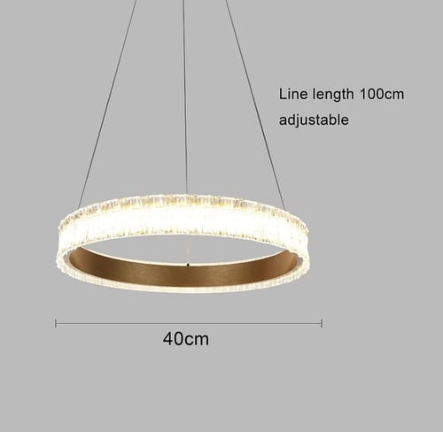 ثريا مودرن ذهبي مع لون إنارة أصفر 30 واط قطر 40 سم