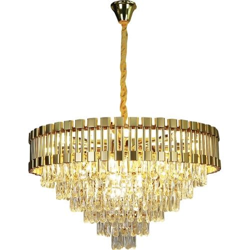 ثريا كريستال ذهبي قطر 80 سم