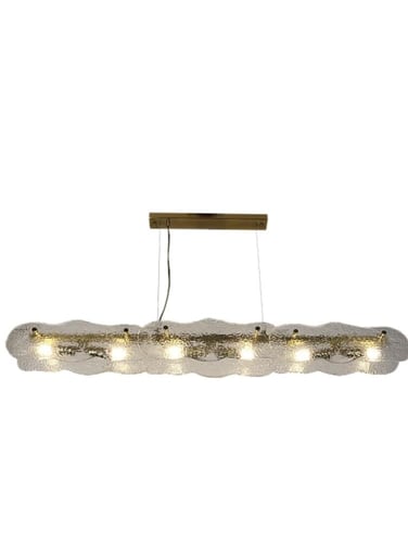 ثريا مودرن مستطيل ذهبي فاخر قطر 60 سم