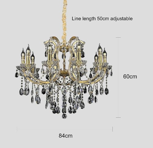 ثريا شمعدان ذهبي فاخر قطر 80 سم