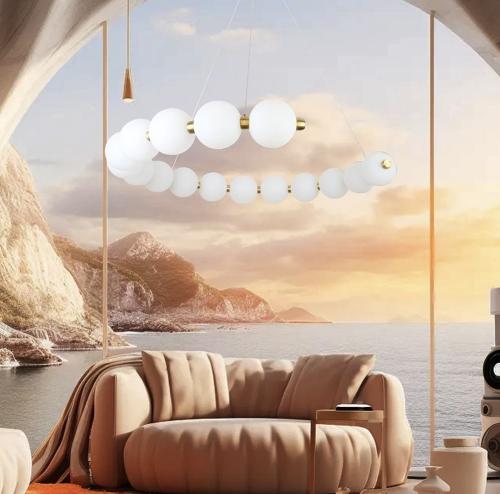 نجف مودرن ذهبي الإنارة 3 إضاءات قطر 80 سم 30 واط