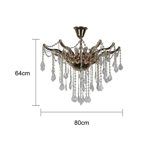 ثريا شمعدان ذهبي فاخر قطر 80 سم