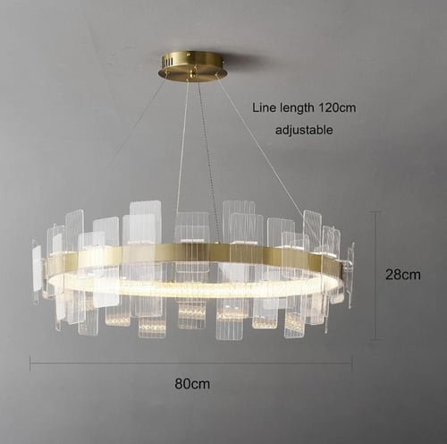 ثريا مودرن ذهبي لون الإنارة 3 إضاءات قطر 28*80 سم...