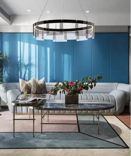 نجف أسود لون الإنارة 3 إضاءات قطر 80 سم 48 واط