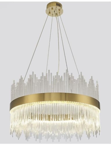 ثريا كريستال مودرن بحزام ذهبي لون الإنارة 3 إضاءات...