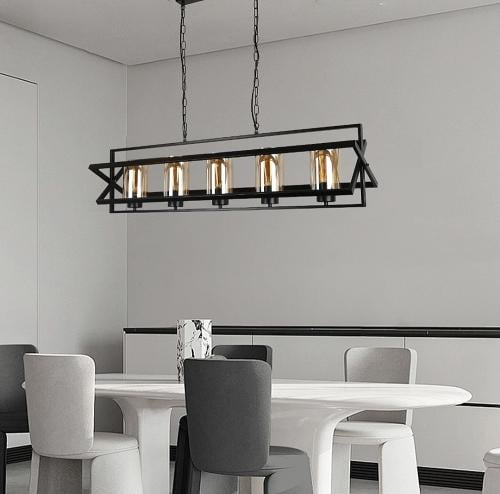 إضاءة علاقي مودرن مستطيل 5 أكواب
