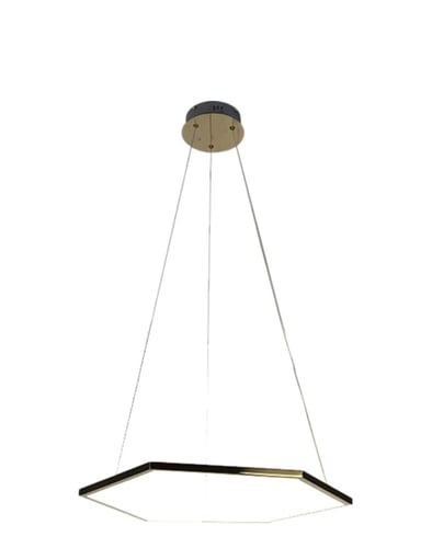 نجف مودرن ذهبي سداسي قطر 60 سم الإنارة 30 واط أصفر