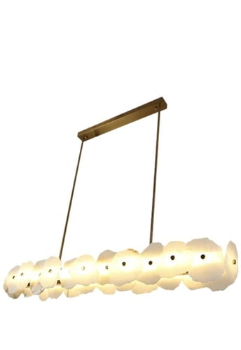 ثريا مودرن ذهبي رخامي مستطيل لون الإنارة 3 إضاءات...