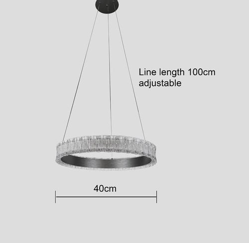 ثريا مودرن فضي مع لون إنارة أصفر 30 واط قطر 40 سم