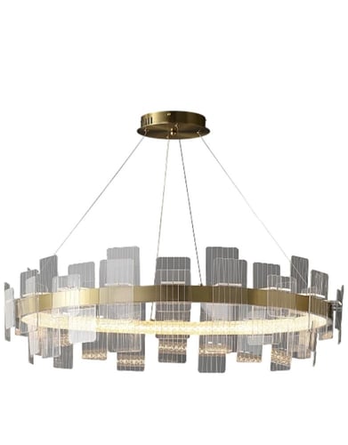 ثريا مودرن ذهبي لون الإنارة 3 إضاءات قطر 28*100 سم...